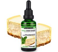 ALPHA POWER FOOD®: Stevia líquida natural - Stevia Gotas de tarta de queso, Edulcorante natural, sustituto del azúcar con sabor - sin azúcar & calorías