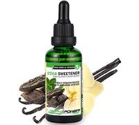 ALPHA POWER FOOD®: Stevia líquida natural - Stevia Gotas de vainilla bourbon/vanilla, Edulcorante natural, sustituto del azúcar con sabor - sin azúcar & calorías