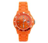 Alpha Saphir 249D - Reloj analógico de mujer de cuarzo con correa de goma naranja - sumergible a 50 metros