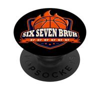 Alpha Slang Kids Bruh 67 Basketball Ice Cream Drip Six Seven PopSockets PopGrip Adhesivo