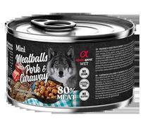 Alpha Spirit | Albóndigas para Perro | Comida Premium para Perro | Varios Sabores | 6x200Gr | (6x200Gr, Cerdo y Alcaravea)