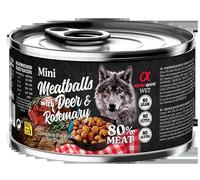 Alpha Spirit | Albóndigas para Perro | Comida Premium para Perro | Varios Sabores | 6x200Gr | (6x200Gr, Ciervo y Romero)