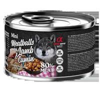 Alpha Spirit | Albóndigas para Perro | Comida Premium para Perro | Varios Sabores | 6x200Gr | (6x200Gr, Cordero y Comino)