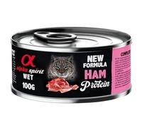 Alpha Spirit Alimento Húmedo Completo para Gatos 6 Latas x 100 Gr (Jamón)