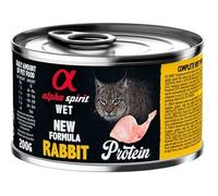 Alpha Spirit Alimento Húmedo Completo para Gatos 6 latas x 200 Gr (Conejo)