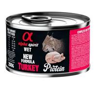 Alpha Spirit Alimento Húmedo Completo para Gatos 6 latas x 200 Gr (Pavo)