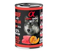 Alpha Spirit Alimento Húmedo Premium Perros 6 latas x 400Gr (Ternera con Melon)