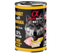 Alpha Spirit Conejo con Plátano Perro Latas 6 x 400 gr