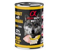 ALPHA SPIRIT Dog Rabbit with Banana | 6 x 400 g comida húmeda para perros