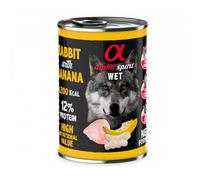 Alpha Spirit Húmedo Lata Conejo Y Plátano 400 Gr Pack 6 X 400 Gr