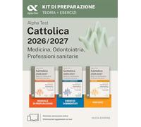 Alpha Test. Cattolica 2026-2027. Medicina, odontoiatria, professioni sanitarie. Kit di preparazione. Anche per i test di San Raffaele e UniCamillus. ... e simulatore online (TestUniversitari)