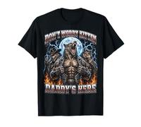 Alpha Wolf Funny Meme Don't Worry Kitten Daddy'S Here Y2K Camiseta