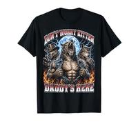 Alpha Wolf Funny Meme Don't Worry Kitten Daddy'S Here Y2K Camiseta