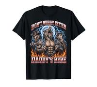 Alpha Wolf Funny Meme Don't Worry Kitten Daddy'S Here Y2K Camiseta
