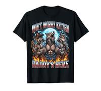 Alpha Wolf Funny Meme Don't Worry Kitten Daddy'S Here Y2K Camiseta