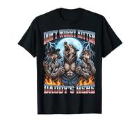 Alpha Wolf Funny Meme Don't Worry Kitten Daddy'S Here Y2K Camiseta