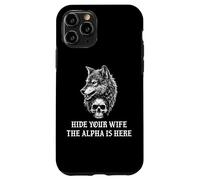Alpha Wolf Hide Your Wife The Alpha is Here Werewolf Daddy Carcasa para iPhone 11 Pro