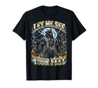 Alpha Wolf Let Me See Your Feet Funny Werewolf Meme Bootleg Camiseta