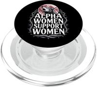 Alpha Women Support Women Wolf Fearless Alpha Girl Hombre Lobo PopSockets PopGrip para MagSafe