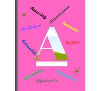 Alphabet A design black color Notebook with 100 pages college ruled paper. 8.5 x 11 inches for school, university, work, and daily life, gift purpose.