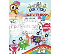 Alphabet Block Activity Book for Kids 4-8 years old: Interesting Worksheets to Learn and Play