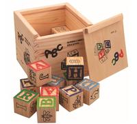 Alphabet Blocks - Montessorri Style Woodenn Toy Set, Early Childhood Learning Blocks, Hands-On Educational Game, Creative Building And Counting For Children Boys Girls | Classroom Home Fun