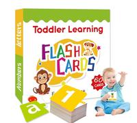 Alphabet Cards, Letter Cards, Colorful Illustrations Educational Double-Sided Sight Words, Preschool Learning Activities for Kids Boys Girls, 3.5 Inches Copper Cardboard 60 Pieces