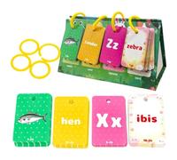 Alphabet Cards - Libro de ortografía del inglés con anillos | Tarjetas flash preescolares para niños de 3 a 8 años, niños y niñas, hogar, viajes, jardín de infantes, aprendizaje