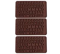 Alphabet Chocolate Forms Set of 3 | 26 Letters Food Grade Silicone | DIY Baking Tools for Cakes/Cookies/Confectionery | Reusable & Easy to Maintain