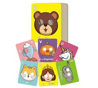 Alphabet Flash Cards, Educational Letter Learning Set, Vocabulary Building Cards, Interactive Speech Development Tool, Early Childhood Aid for Home, Classroom, Kindergarten, 20x18cm