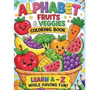 Alphabet fruits and veggies colouring book