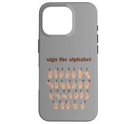 Alphabet Inclusive Sign ABC ASL American Sign Language Carcasa para iPhone 16 Pro
