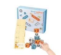 Alphabet Learning Toy Set | Wood, 14x12cm Box | English Spelling Word Game | Interactive Puzzle For Kids Preschool, Educational Matching Activity