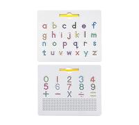 Alphabet Magnetic Tracing Board - Interactive Writing Play Panel, Stem Educational Letter Toy, Magnet Bead Tracking Design, Hand Coordination Practice Activity | Early Childhood Learning Tool Home