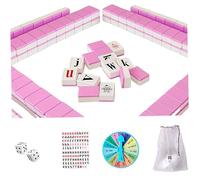 Alphabet Mahjong Tile Set Interactivo Mini Juego de Mahjong con Letras Inglesas Juego de Mesa Educativo para Niños Juguetes para Adultos y Adolescentes, 108 Azulejos, Estilo 1