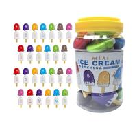 Alphabet Match Game - Alfabeto Learning Ice Cream Match Set de juguete | Learning Letters Shape Learning Toy para Reconocimiento de Color | Conjunto de aprendizaje creativo |