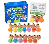 Alphabet Number Stamp, Educational Flashcard Learning Toy, Portable Math Games, Interactive Preschool Teaching Tool, Fun Early Childhood Development Activity for Home & Classroom