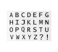 Alphabet Numbers Clear Silicone Stamp Seal Set for DIY Scrapbooking Accounting Notes Journaling Transparent Reusable Stamps Black and White 4 Patterns 30 40g (Y2-capital letters)