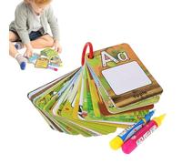 Alphabet Painting Cards, Learning Paintings, Number Water Coloring Flash for , Reusable Drawing with Pen Fun Education, Preschool, Daycare, Travel, Home, Nursery