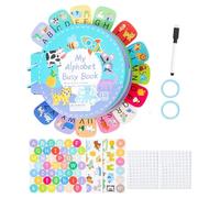 Alphabet Puzzle Book, Letter and Math Activity Workbook, Fun Educational Book, 10.04x9.84 inches Early Childhood Development Toy, Ideal for Preschool & Learning Activities