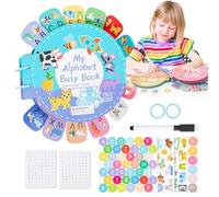 Alphabet Puzzle Book - Letter and Math Learning Activity Book for, Early Childhood Educational Toy for Preschool Boys and Girls, Interactive Developmental Game for Reading 10.04in