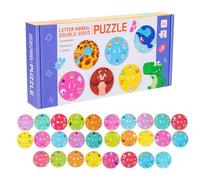 Alphabet Puzzle, Toddler Puzzles, Alphabet Number Jigsaw Educational Double-Sided Learning Game for Counting Spelling and Matching, Preschool Classroom Homeschool Toys for Kids Early Childhood