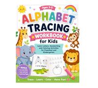 Alphabet Tracing Workbook for Kids Ages 3-5: Learn Letters, Handwriting Practice and Cute Animal Coloring Activities for Preschool and Kindergarten (Early Learning Workbooks)