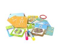 Alphabet Water Coloring Cards, Kids Water Paint Number Cards, Educational Learning Toy for Boys and Girls, Reusable Water Drawing Activity Cards, 3.35x4.72 Inches