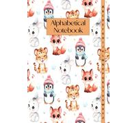 Alphabetical Notebook A5: 4 pages per letter | A4 Size | 105 pages | A5 Lined-Journal Organizer with A-Z Printed