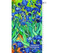 ALPHABETICAL NOTEBOOK Vincent Van Gogh Irises: A-Z Tabs Printed, 6 x 9 inches, 4 Pages per Letter, Small Lined Journal Organizer