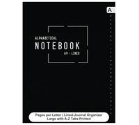 Alphabetical Notebook with Tabs: A to Z Alphabet Notepad Lined Journal For Home, Office, Work, School - 8.5" x 11" 100+ Pages