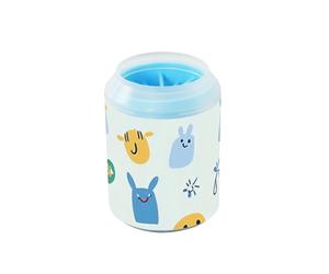 Alphabets - Limpiador portátil de patas de perro de dibujos animados, cepillo de silicona suave, suministros de aseo para mascotas, limpia suavemente las patas después de los paseos