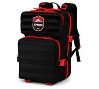 ALPHACKS - Mochila Militar 25L Impermeable Tactica - Pack 3 en 1 con Funda y Parche - Oxford 900D, KAM/SBS y Bartack MOLLE - Mochila Viaje Compacta - Senderismo, Moto, Crossfit