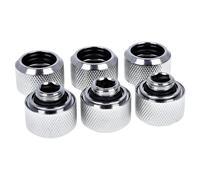 AlphaCool 17378 Pack 6 Racores Cromados 16mm